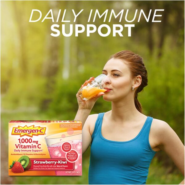 Emergen-C 1000mg Vitamin C Powder for Daily Immune Support Caffeine Free Vitamin C Supplements with Zinc and Manganese, B Vitamins and Electrolytes, Super Orange Flavor - 30 Count  Health & Household - Image 16