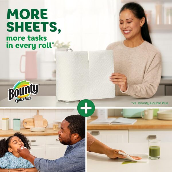 Bounty Quick Size Paper Towels, White, 8 Family Rolls = 20 Regular Rolls - Image 4